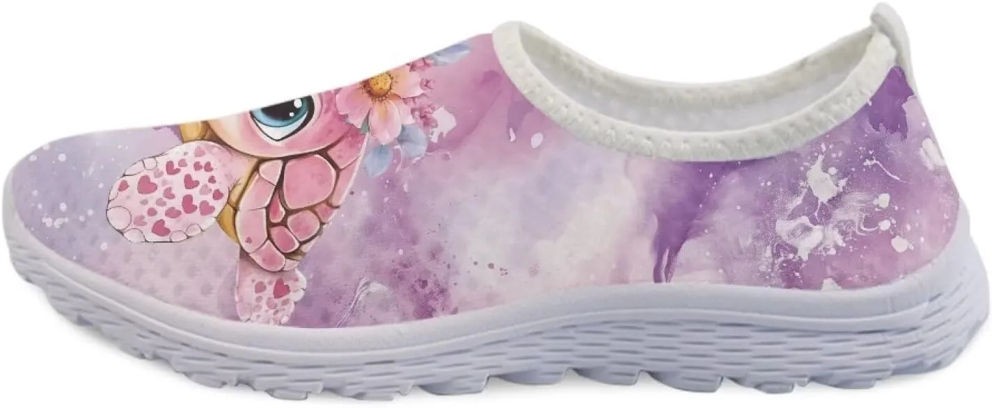 Walking Shoes for Woman Mother Breathable Arch Support Work Sneakers Fashion Cute Nursing Loafers for Gym Size 5.5-11.5 White Sole
