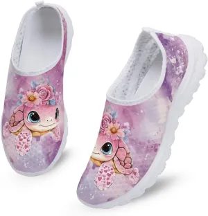 Walking Shoes for Woman Mother Breathable Arch Support Work Sneakers Fashion Cute Nursing Loafers for Gym Size 5.5-11.5 White Sole
