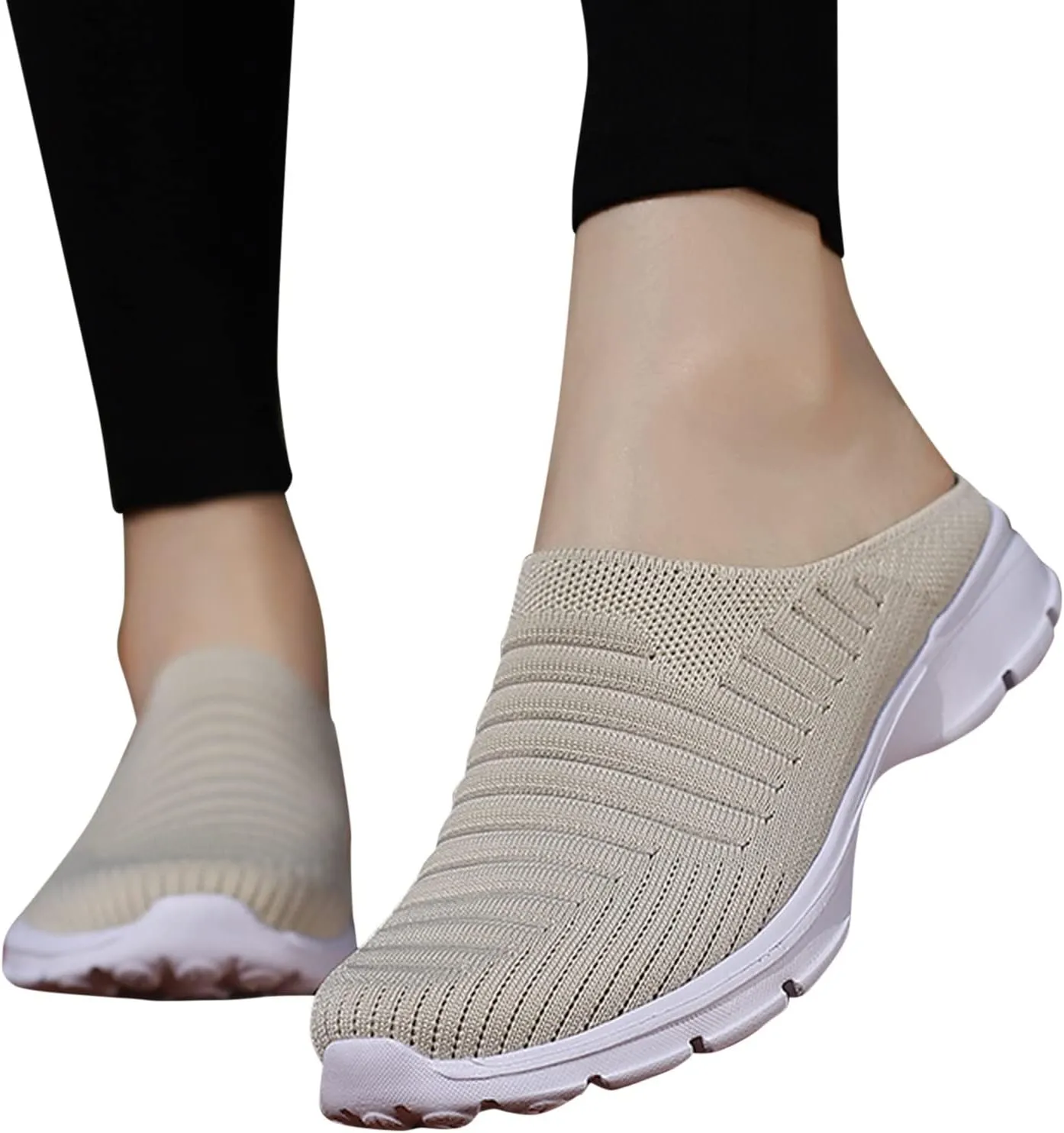 Walking Tennis Shoes for Women Breathable Knitted Mesh Non Slip Sneakers Fashion Couple Matching Walking Shoes