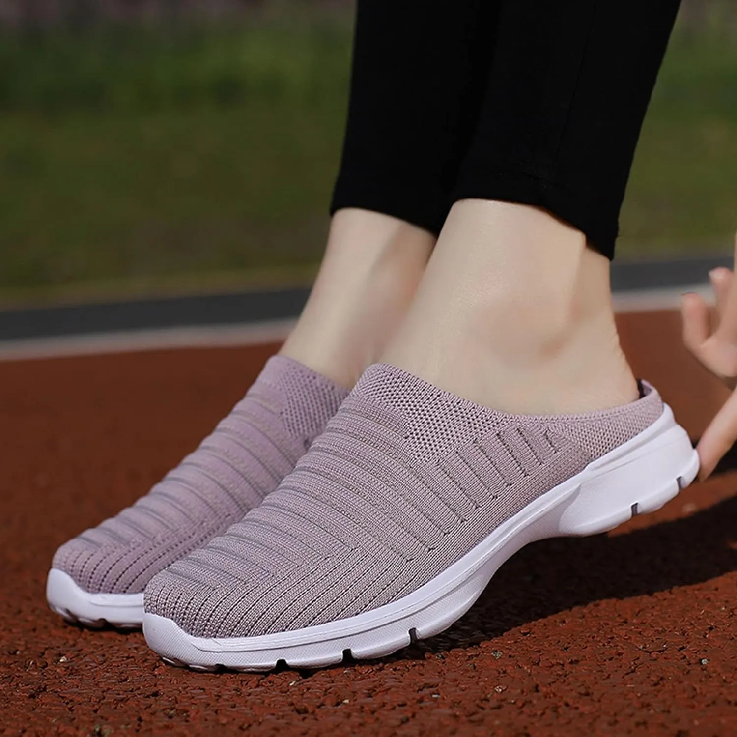 Walking Tennis Shoes for Women Breathable Knitted Mesh Non Slip Sneakers Fashion Couple Matching Walking Shoes
