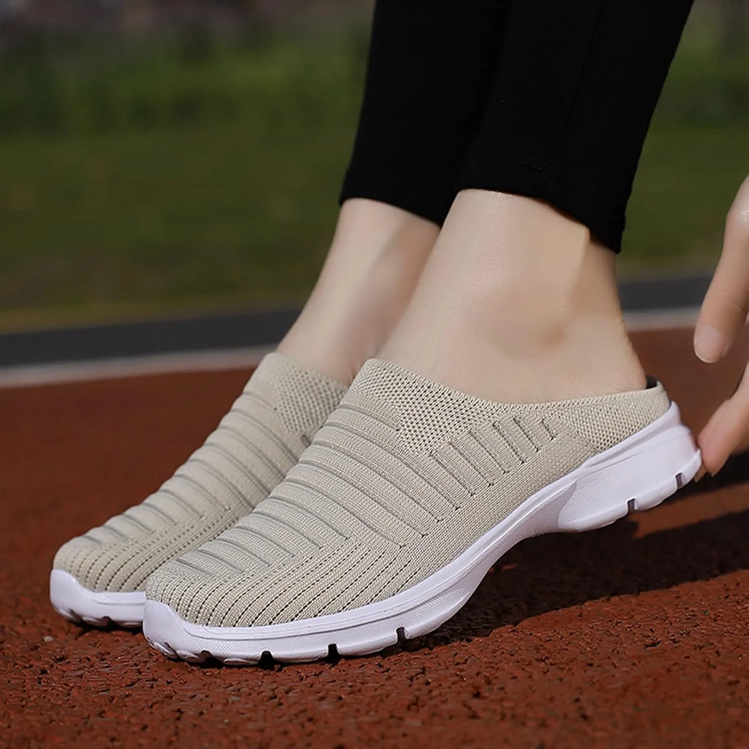 Walking Tennis Shoes for Women Breathable Knitted Mesh Non Slip Sneakers Fashion Couple Matching Walking Shoes