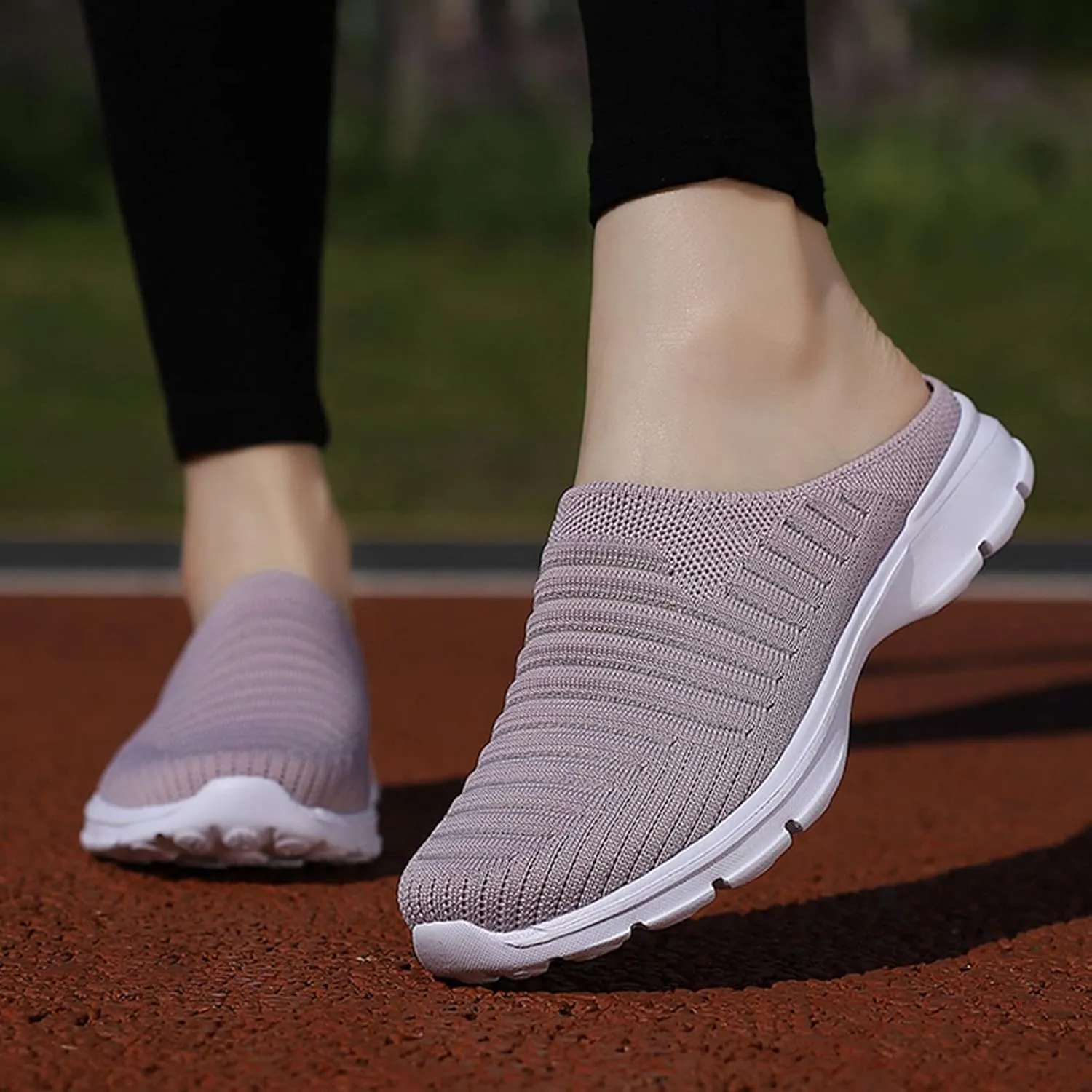 Walking Tennis Shoes for Women Breathable Knitted Mesh Non Slip Sneakers Fashion Couple Matching Walking Shoes