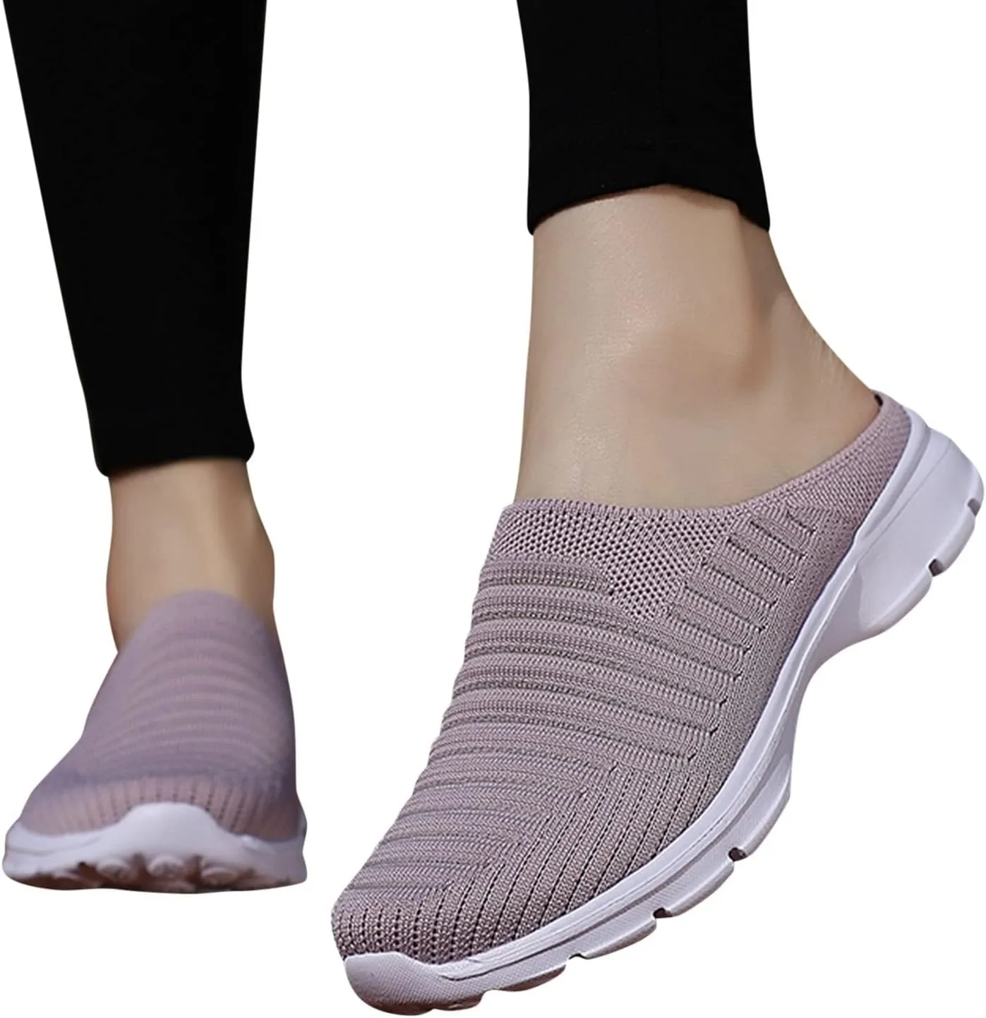 Walking Tennis Shoes for Women Breathable Knitted Mesh Non Slip Sneakers Fashion Couple Matching Walking Shoes