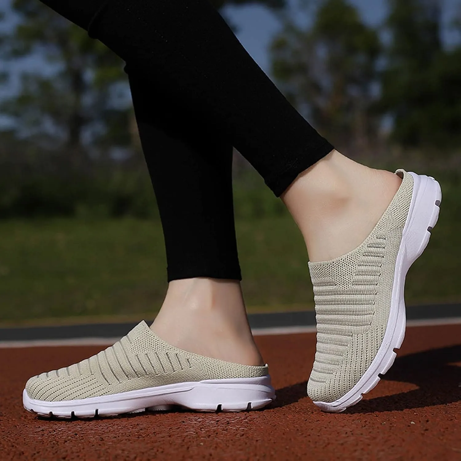 Walking Tennis Shoes for Women Breathable Knitted Mesh Non Slip Sneakers Fashion Couple Matching Walking Shoes