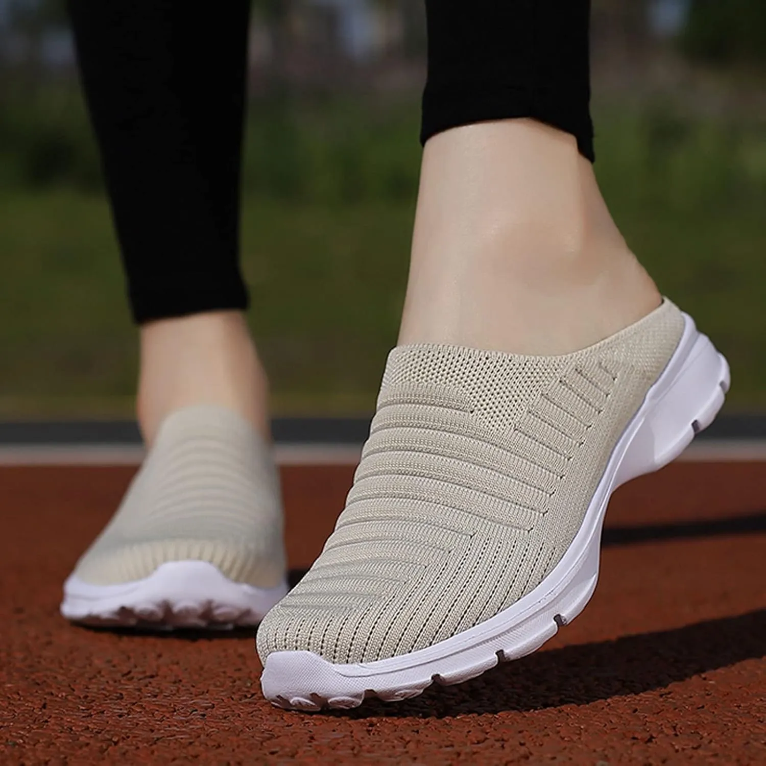 Walking Tennis Shoes for Women Breathable Knitted Mesh Non Slip Sneakers Fashion Couple Matching Walking Shoes