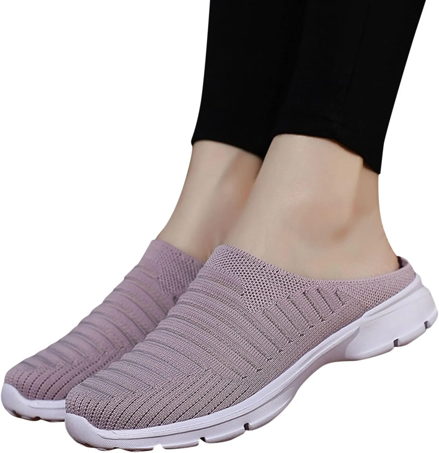Walking Tennis Shoes for Women Breathable Knitted Mesh Non Slip Sneakers Fashion Couple Matching Walking Shoes
