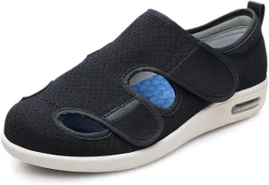 W&LESVAGO Diabetic Shoes for Women, Air Cushion Lightweight Comfy Sandals Walking Shoes for Elderly Swollen Feet Indoor/Outdoor