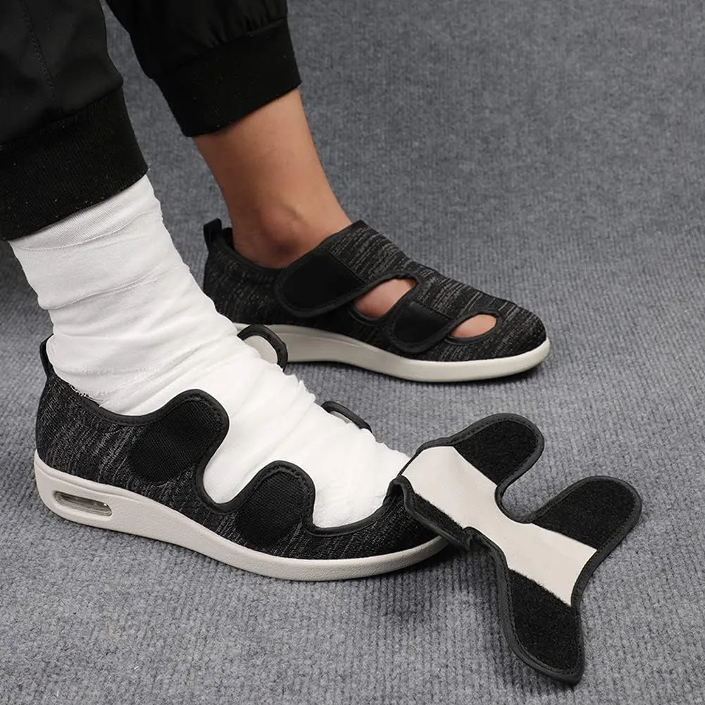 W&LESVAGO Diabetic Shoes for Women, Air Cushion Lightweight Comfy Sandals Walking Shoes for Elderly Swollen Feet Indoor/Outdoor