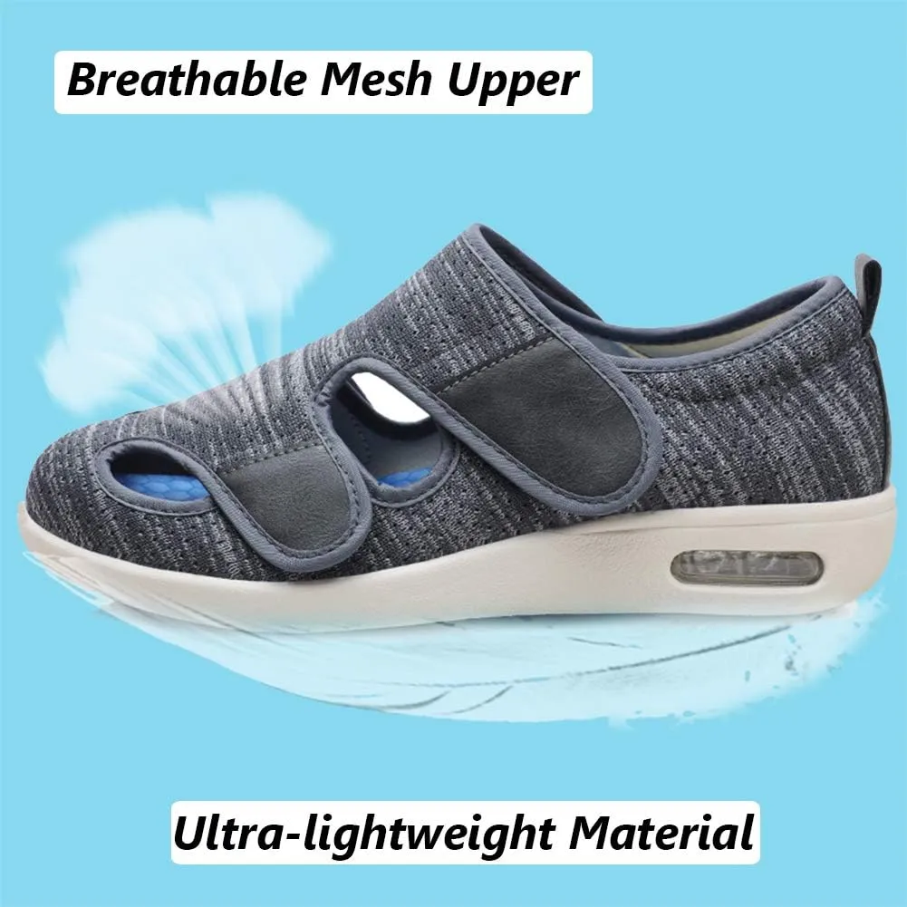 W&LESVAGO Diabetic Shoes for Women, Air Cushion Lightweight Comfy Sandals Walking Shoes for Elderly Swollen Feet Indoor/Outdoor