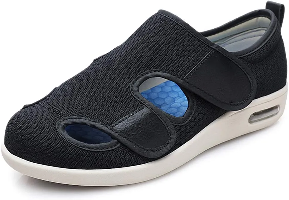 W&LESVAGO Diabetic Shoes for Women, Air Cushion Lightweight Comfy Sandals Walking Shoes for Elderly Swollen Feet Indoor/Outdoor
