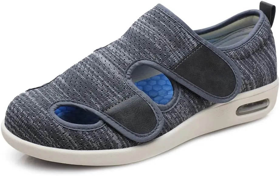 W&LESVAGO Diabetic Shoes for Women, Air Cushion Lightweight Comfy Sandals Walking Shoes for Elderly Swollen Feet Indoor/Outdoor