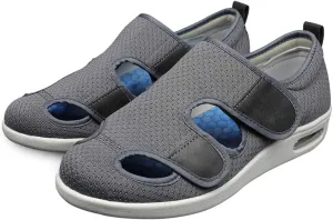 W&LESVAGO Men's Wide Width Diabetic Shoes, Air Cushion Lightweight Comfy Sandals Walking Shoes for Elderly Swollen Bandaged Feet Indoor/Outdoor