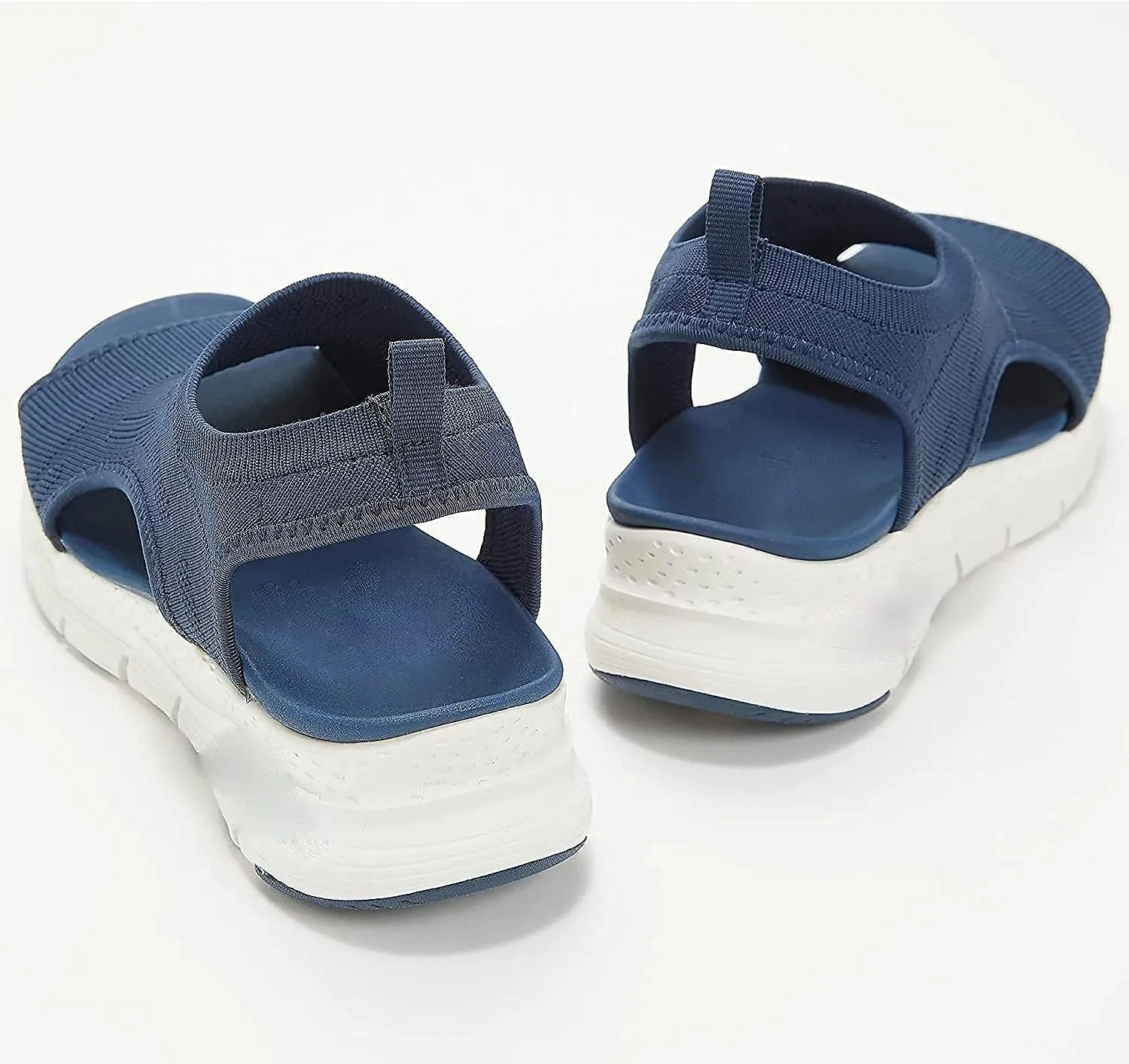 Washable Slingback Orthopedic Slide Sport Sandals, Gradation Thick Bottom Fish Mouth Beach Casual Sandals, Mesh Soft Sole Shoes for Women