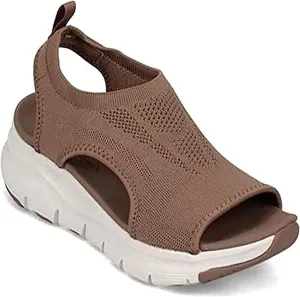 Washable Slingback Orthopedic Slide Sport Sandals, Gradation Thick Bottom Fish Mouth Beach Casual Sandals, Mesh Soft Sole Shoes for Women