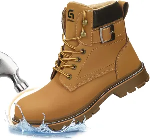 Waterproof Steel Toe Work Boots for Men Safety Non Slip Stylish Boots Industrial & Construction Boots