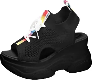 Wedge Sandals, White, Summer Sandals Women, Slip On Ankle Boots, Retro Slingback Roman Flip Flops for Women's Beach