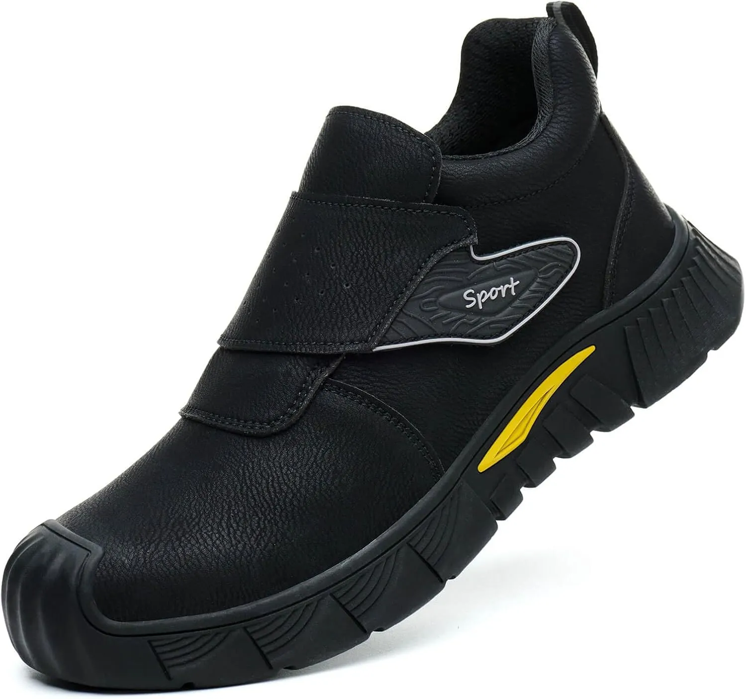 Welding Work Boots for Men Women Slip on Steel Toe Safety Shoes Comfortable Indestructible Work Boots Puncture Proof Lightweight Breathable Construction Shoes