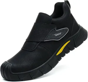 Welding Work Boots for Men Women Slip on Steel Toe Safety Shoes Comfortable Indestructible Work Boots Puncture Proof Lightweight Breathable Construction Shoes