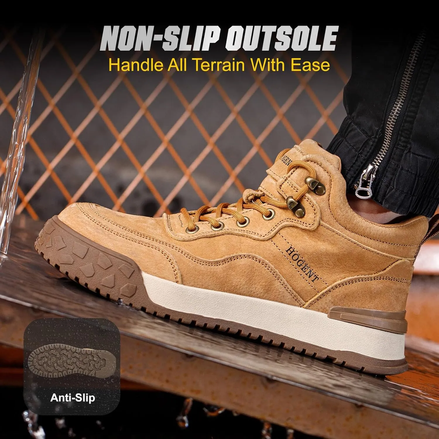 Welding Work Boots for Men Women Slip on Steel Toe Safety Shoes Comfortable Indestructible Work Boots Puncture Proof Lightweight Breathable Construction Shoes