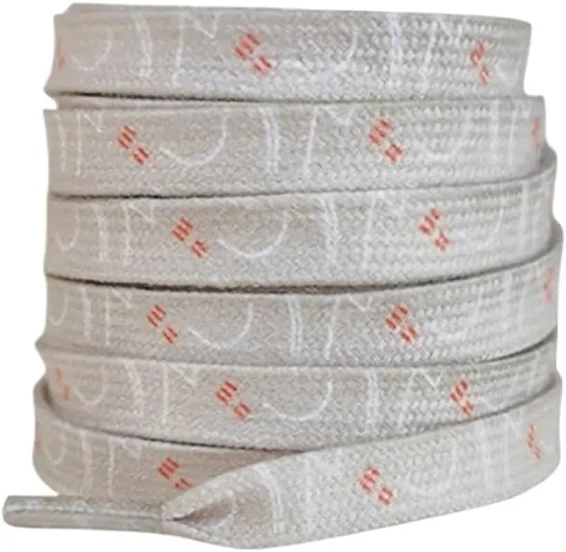 White Gray Splice Shoelaces Men Women Retro Shoelaces Sport Basketball Casual Sneakers High-top Canvas Graffiti Shoe Laces