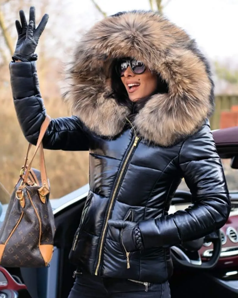 Winter Hooded Down Jacket Warm Thicken Coat Slim Outdoor Overcoat Windbreaker Top