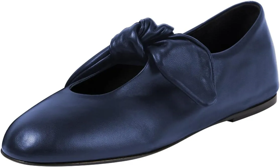 Women Comfortable Closed Round Toe Bowknot Loafer Flats Slip on Cutout Penny Loafers Fashion Daily Commuting Driving Shoes Size 4-16 US