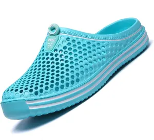 Women Garden Clogs Shoes Unisex Mesh Breathable Slippers Lightweight Summer Beach Sandals Walking Shoes