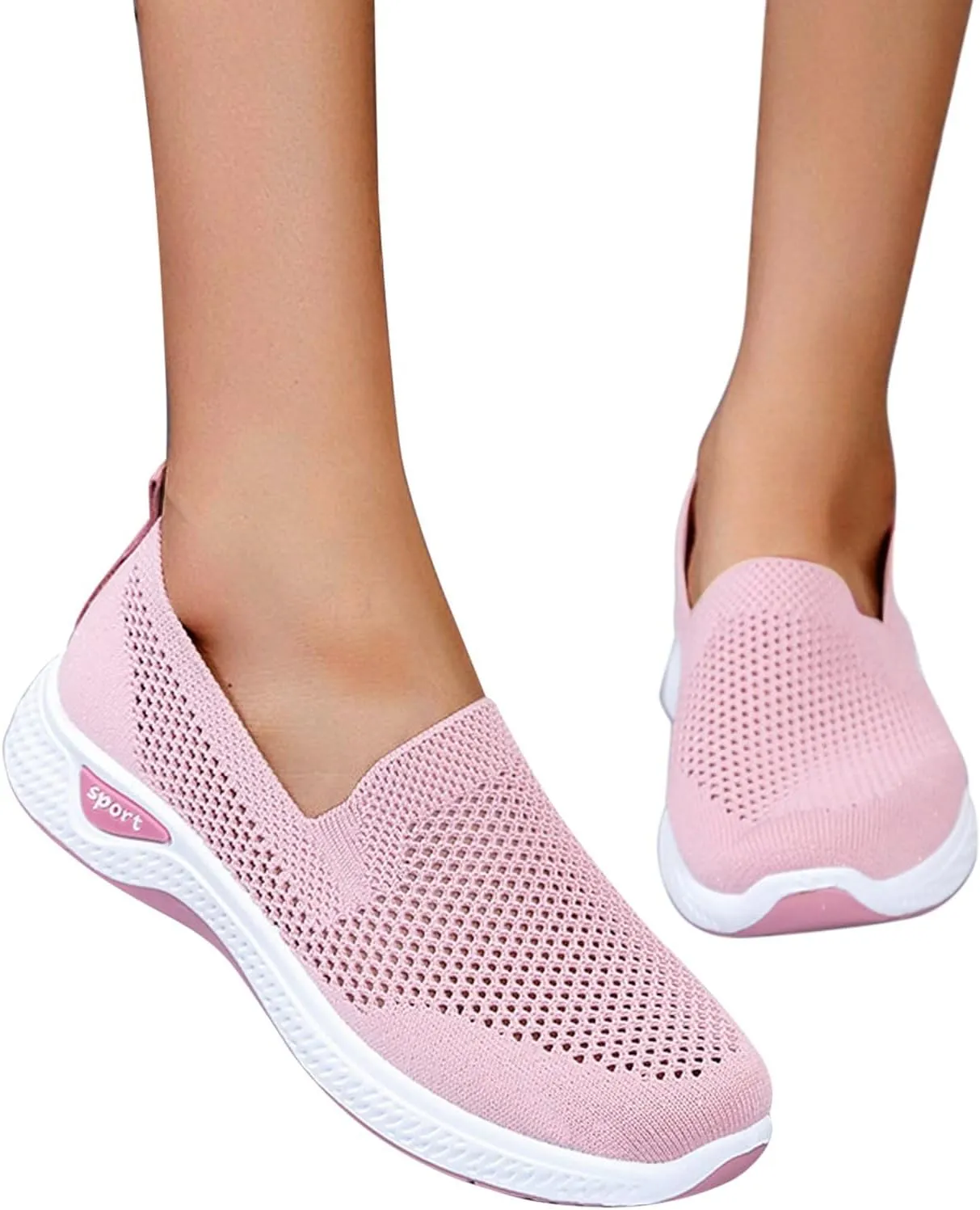 Women Lightweight Slip On Shoes Casual Comfortable Walking Sneakers Canvas Flats Non Slip Breathable Loafers