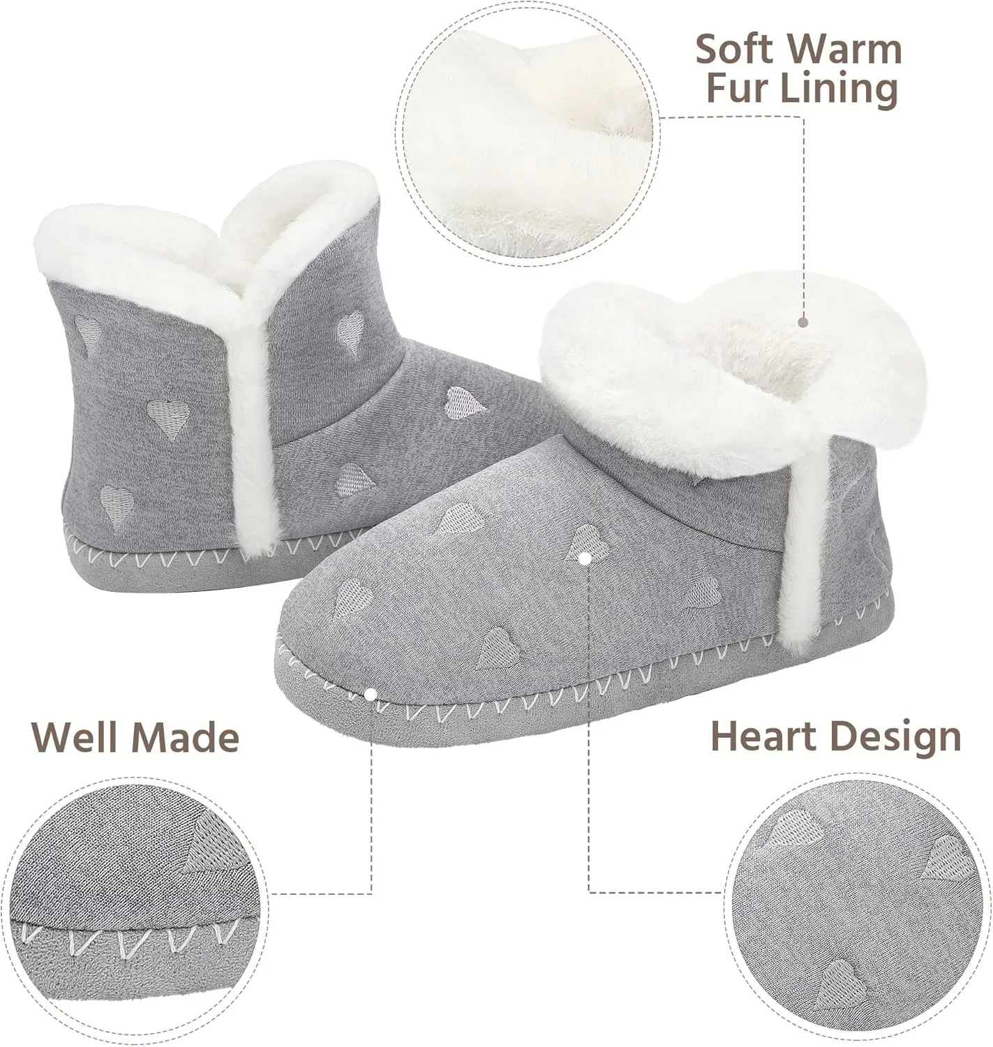 Women Warm Slippers Memory Foam House Shoes