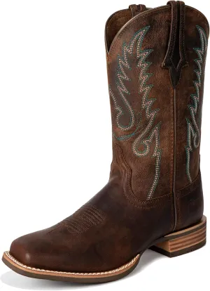 Women Western Boots Hand Painted, Square Toe, Full Grain Cowhide, 4-Layer Composite Sole(PLT203603)