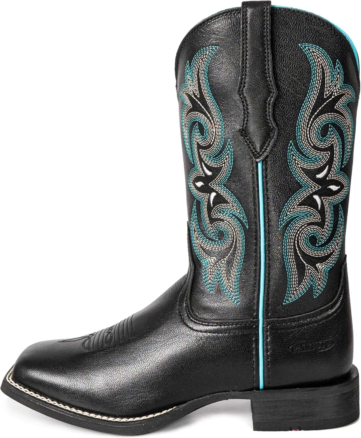 Women Western Boots Hand Painted, Square Toe, Full Grain Cowhide, 4-Layer Composite Sole(PLT203604)
