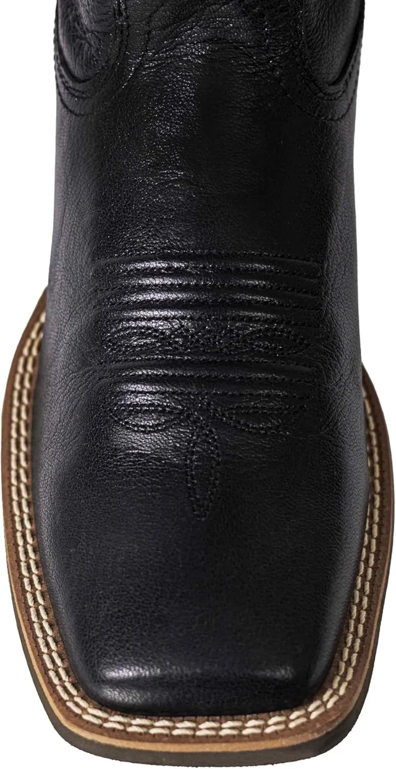 Women Western Boots Hand Painted, Square Toe, Full Grain Cowhide, 4-Layer Composite Sole(PLT203604)