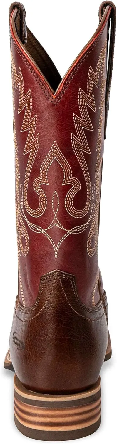 Women Western Boots Hand Painted, Square Toe, Full Grain Cowhide, 4-Layer Composite Sole(PLT203607)