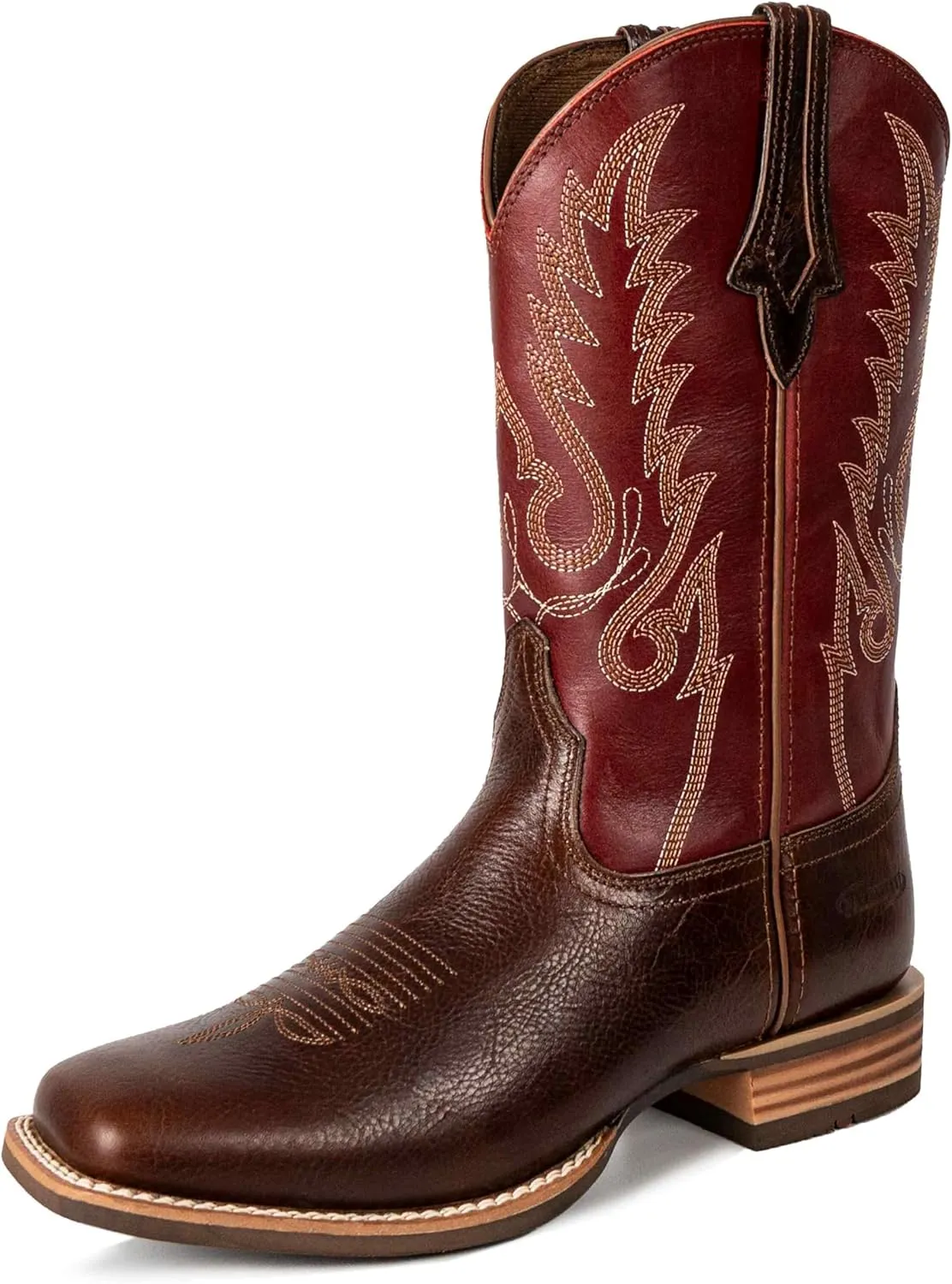 Women Western Boots Hand Painted, Square Toe, Full Grain Cowhide, 4-Layer Composite Sole(PLT203607)