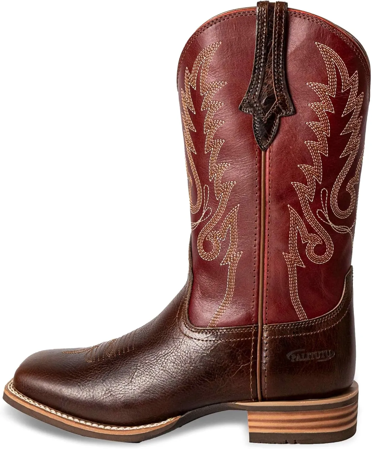 Women Western Boots Hand Painted, Square Toe, Full Grain Cowhide, 4-Layer Composite Sole(PLT203607)