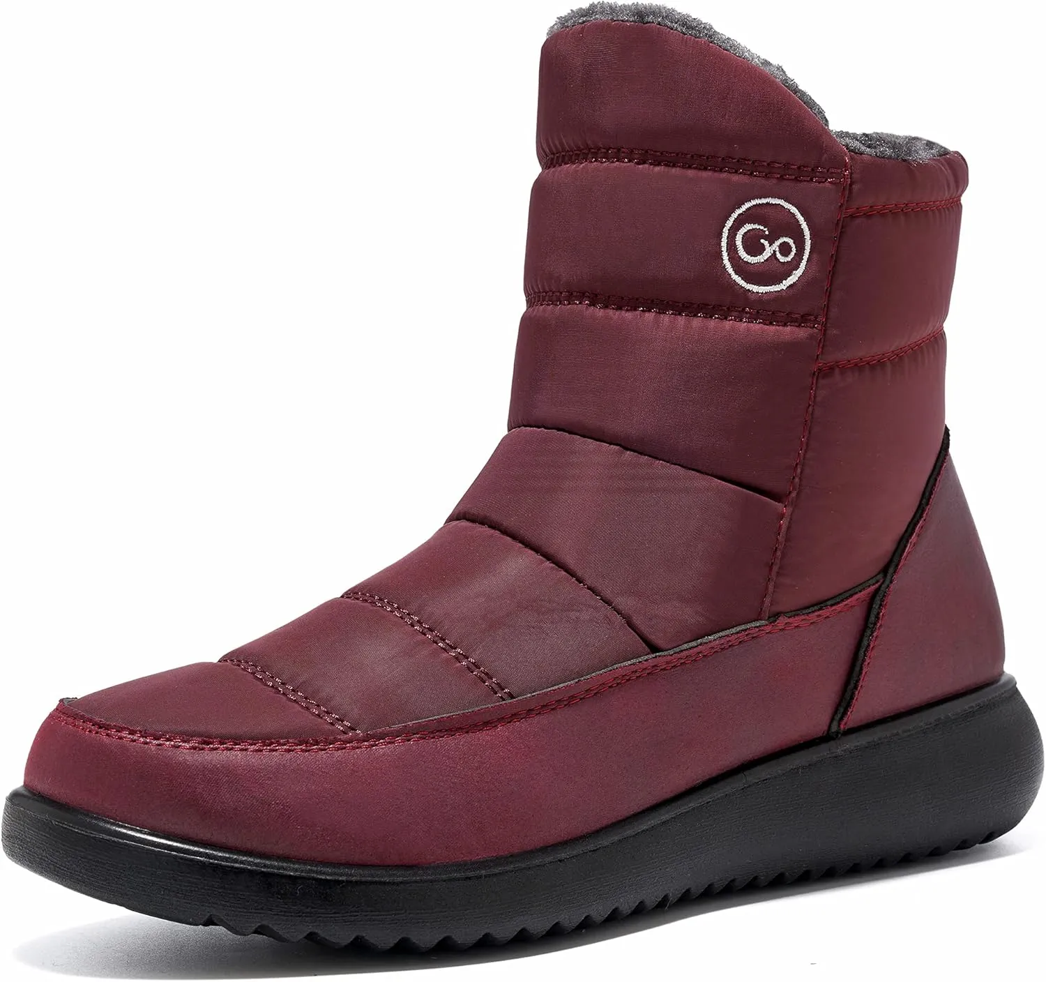 Women Winter Snow Boots Waterproof: Warm Mid Calf Boots for Women with Fur Lined - Comfortable Outdoor Slip On Booties Anti-Slip