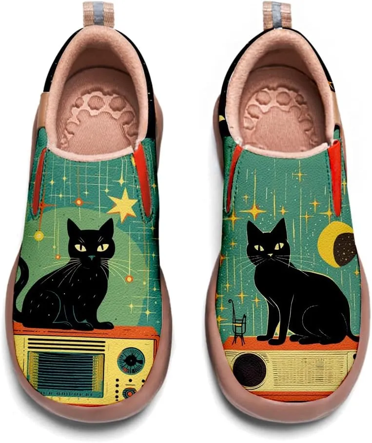 Women's Art Painted Travel Shoes Slip On Fashion Sneaker Lightweight Comfort Casual Leather Loafers
