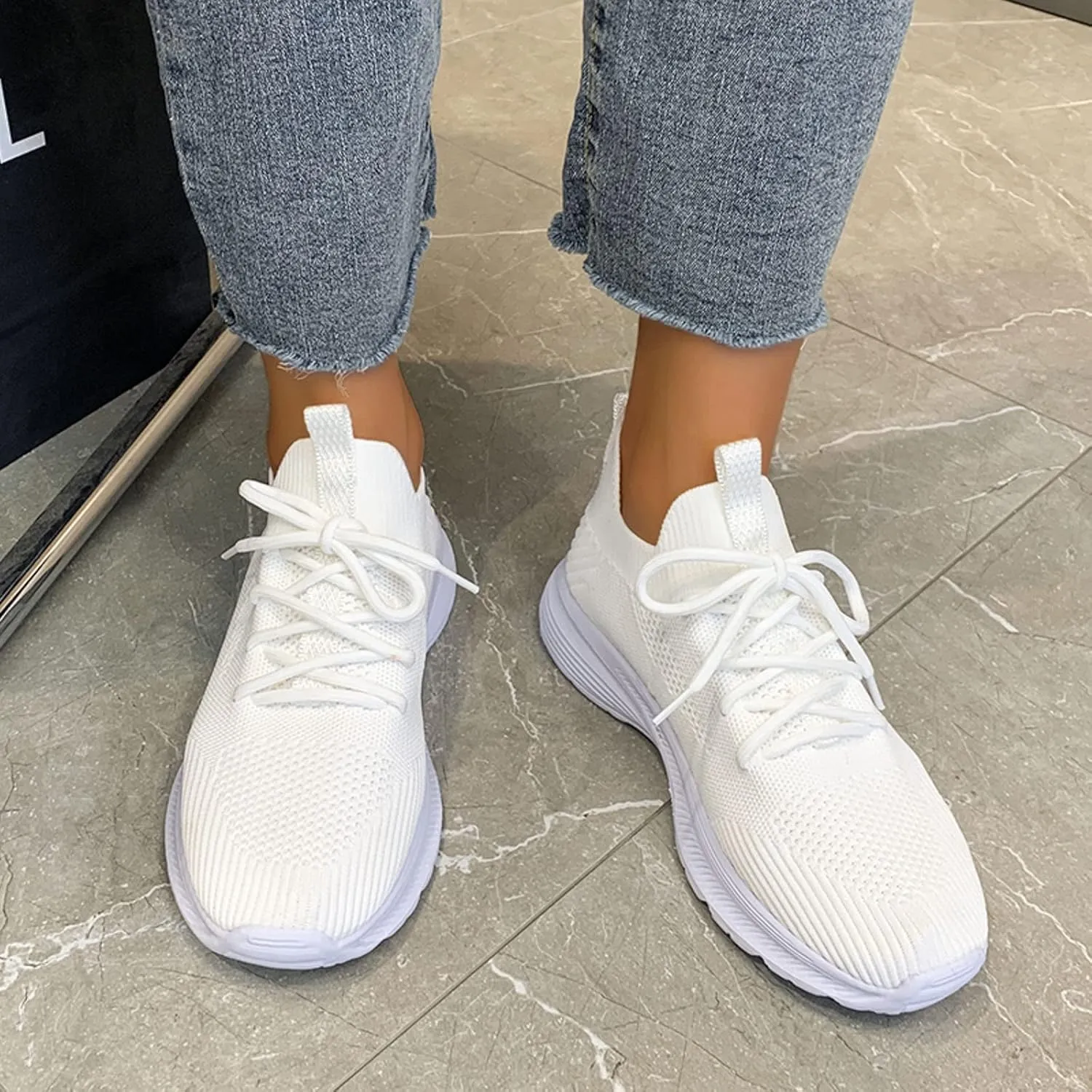 Womens Breathable Slip On Shoes Casual Comfortable Walking Sneakers Lightweight Canvas Flats Non Slip Loafers