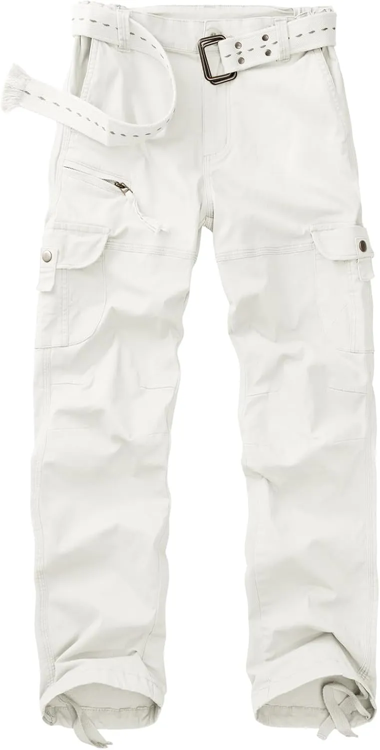 Women's Cargo Pants Casual Streetwear Cotton Travel Work Outdoor Pants with 7 Pockets Combat Military Tactical