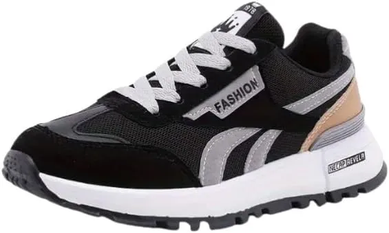 Women's Casual Colorblock Sneakers, Lace Up Platform Soft Sole Walking Shoes, Lightweight Low-top Trainers
