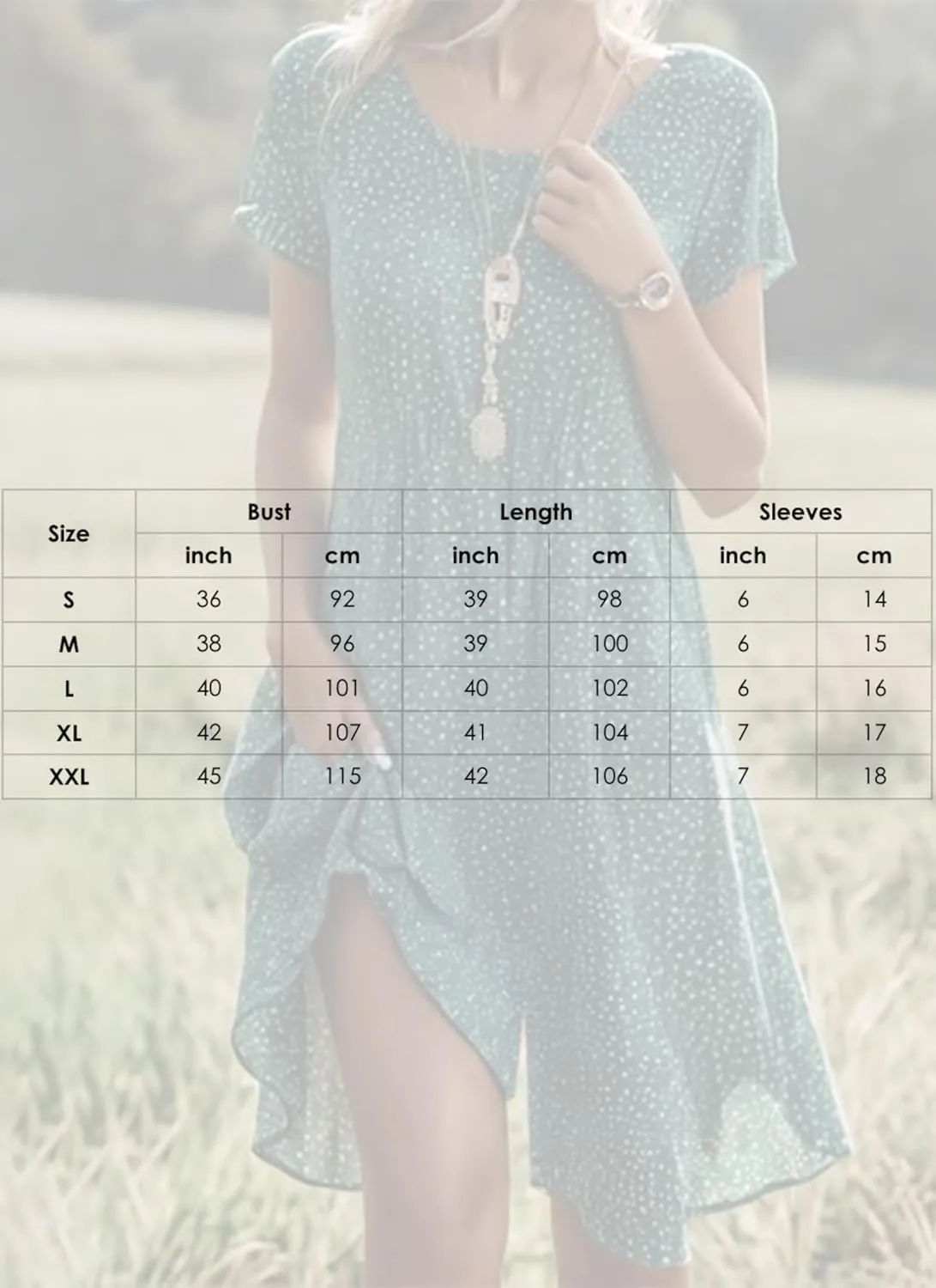 Women's Fresh Green Polka Dot Loose Dress 2025 Summer Classic Round Neck Slightly Transparent Hem Casual Daily Dress