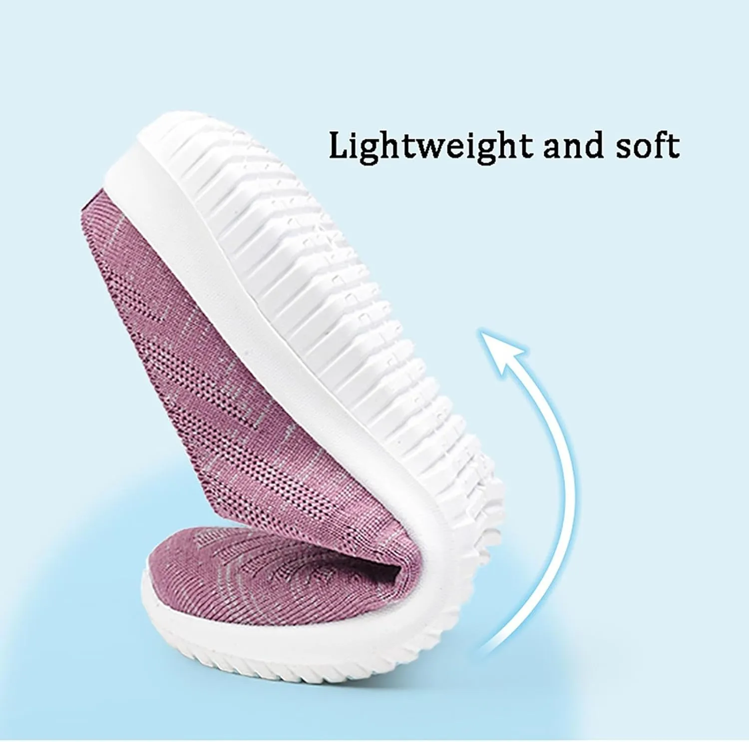 Women's Knitted Slip On Lightweight Mule Sneakers, Comfort Open Back Flats Fashion Mesh Breathe Loafer