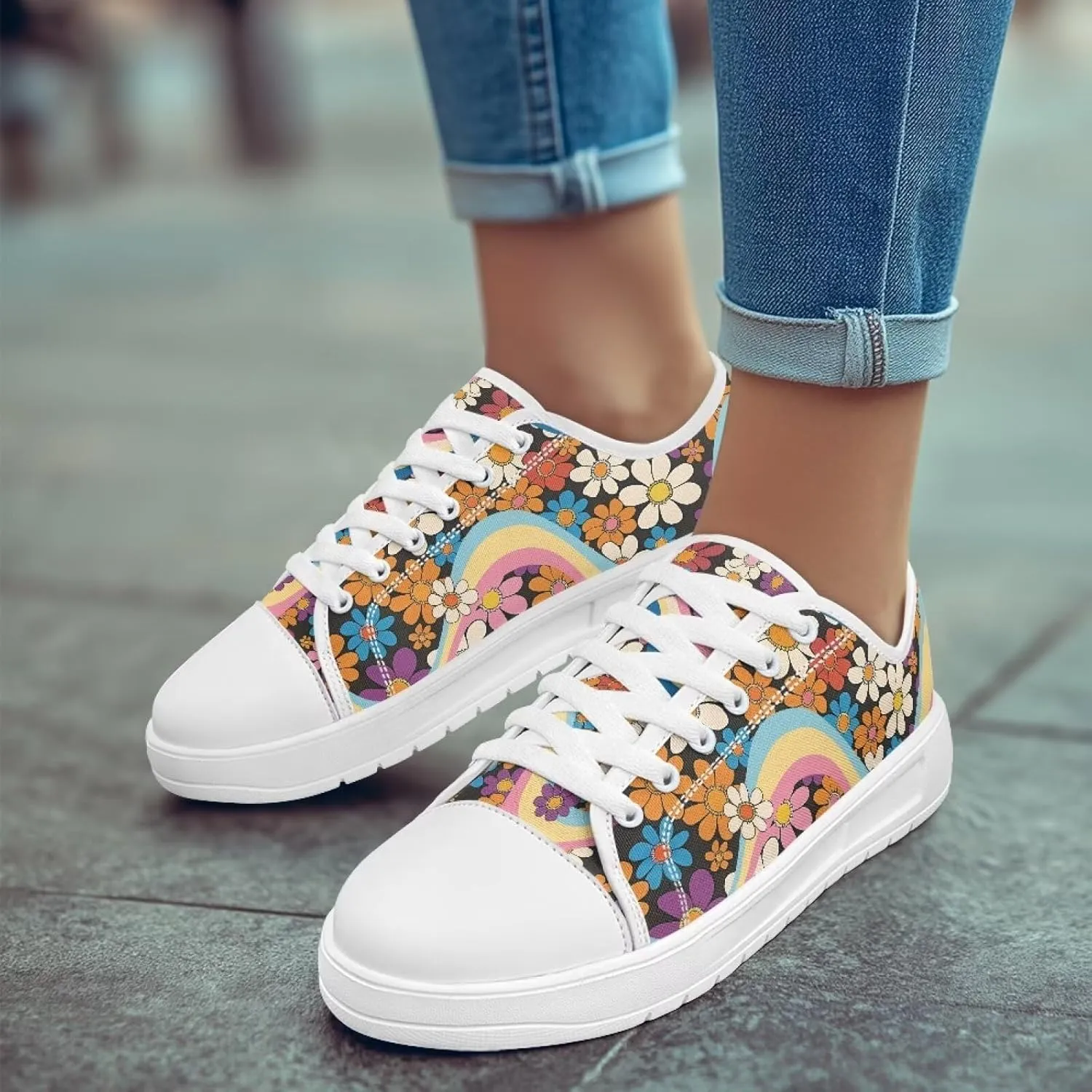 Womens Loafers Shoes Casual Slip-On Canvas Shoes Breathable Sneakers for Women Low Top Sneakers 5.5-13.5