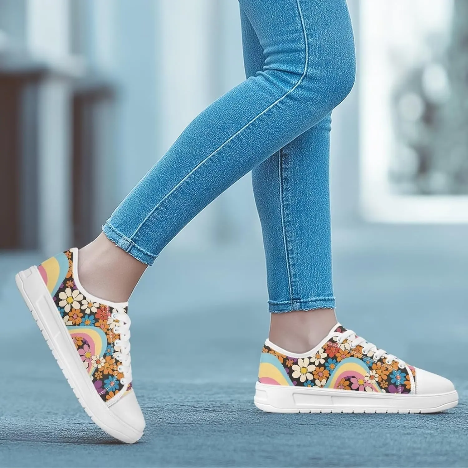 Womens Loafers Shoes Casual Slip-On Canvas Shoes Breathable Sneakers for Women Low Top Sneakers 5.5-13.5