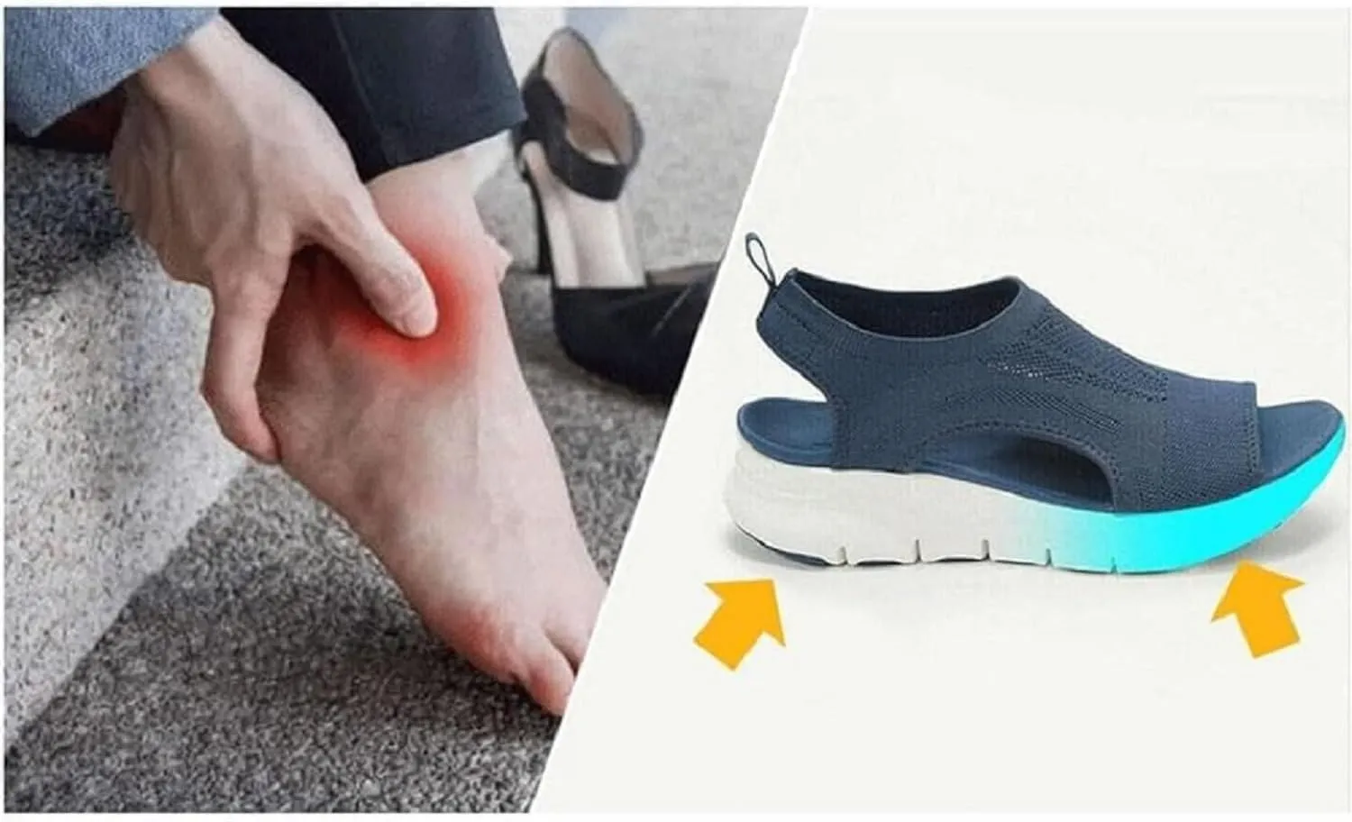 Women's orthoptic lightweight breathable mesh sporty sandals Slippers with Arch Support Orthopedic Sandals for Women Walking sandals for plantar fasciitis for women