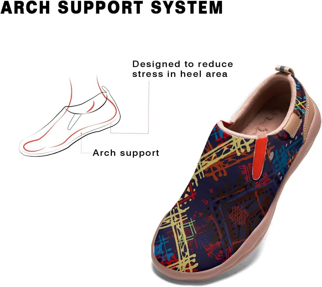 Women's Painted Loafers Slip-On Walking Travel Shoes Ladies Floral Art Sneakers