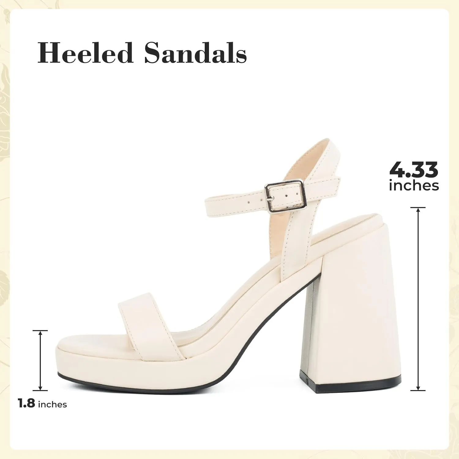 Women's Platform Heels Chunky Heeled Sandals Open Toe Dressy Pumps for Wedding Evening Party