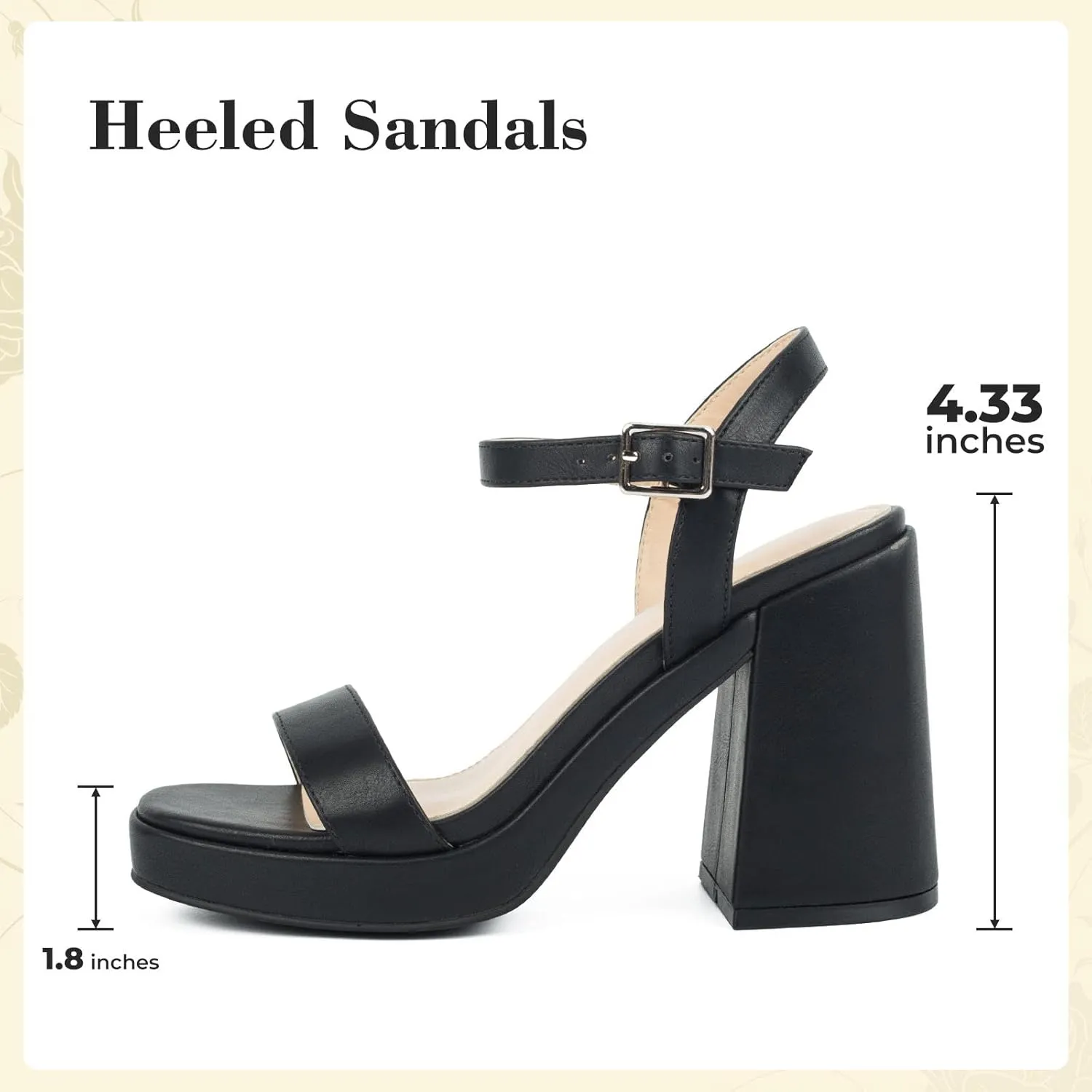 Women's Platform Heels Chunky Heeled Sandals Open Toe Dressy Pumps for Wedding Evening Party