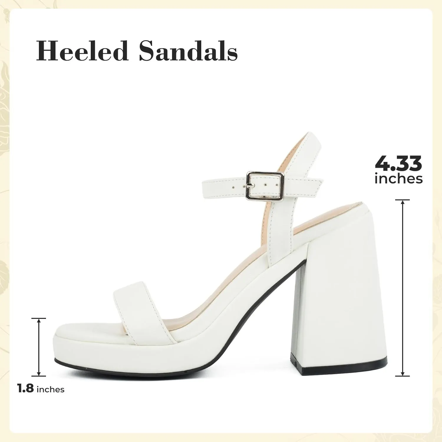 Women's Platform Heels Chunky Heeled Sandals Open Toe Dressy Pumps for Wedding Evening Party