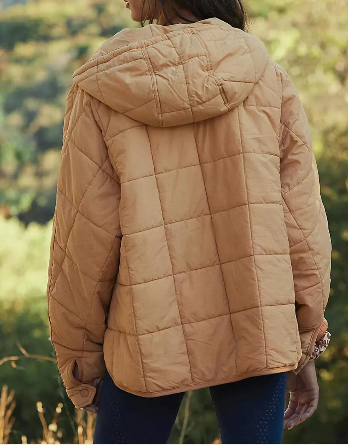 Women's Pullover Puffer Jacket Hooded Oversized Lightweight Quilted Jacket Winter Warm Padded Coat